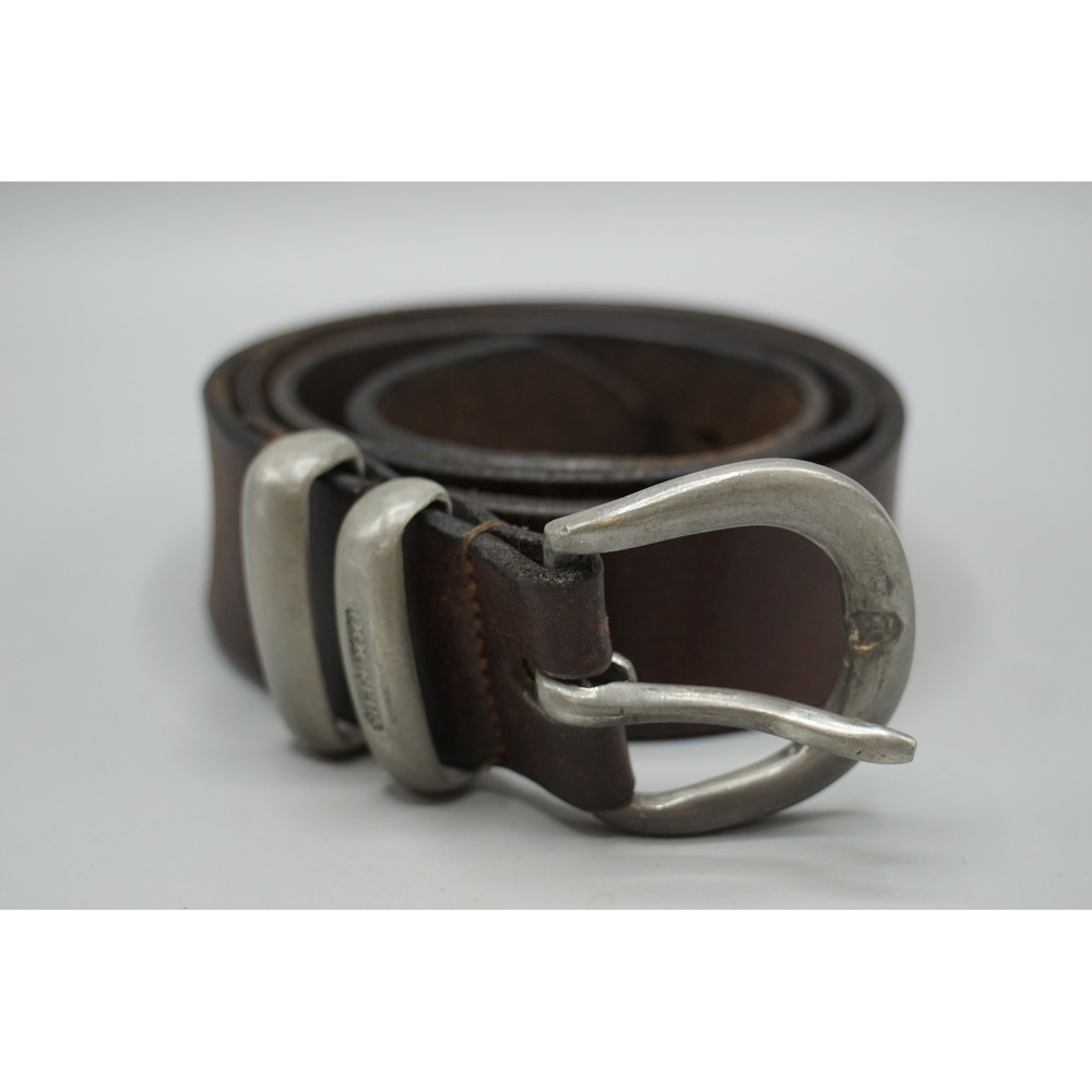 Dockers Khakiware Mens Brown Full Grain Leather Belt 32 Made in England 2394 - Picture 1 of 4